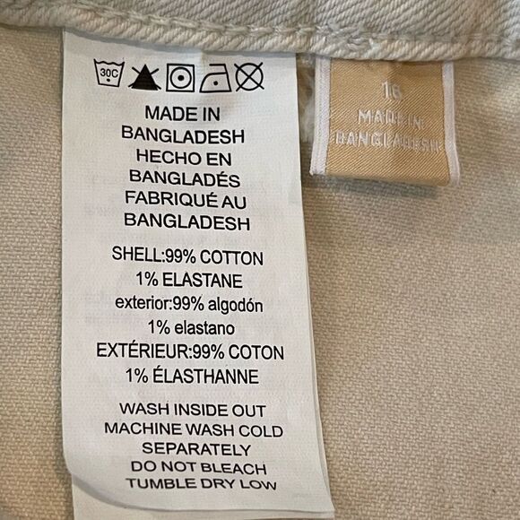 Michael Kors- Selma Wide Leg Size 16 Color: Bone - Picture 7 of 8